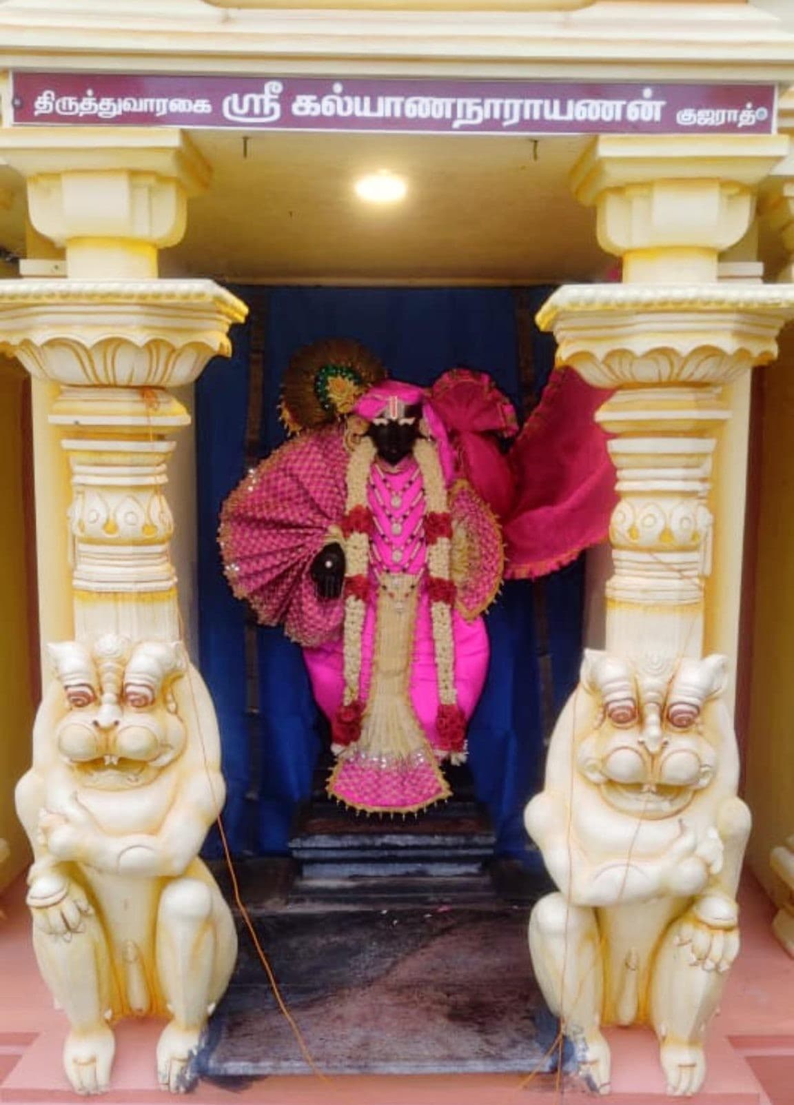 Shri Dwarkadheesh Darshan - The divine glimpse of Lord Shri Krishna as Shri Dwarkadheesh fills the heart with peace and devotion.