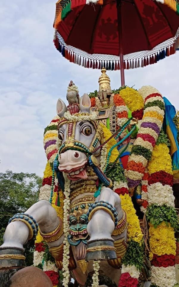 Kallazhagar Vaibhavam — the majestic descent of Lord Kallazhagar into the river, blessing the devotees with His divine darshan and grace in this vibrant celebration of tradition and faith.